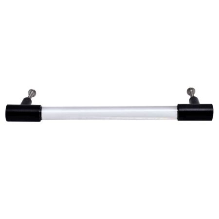 Clear Black Medium Cylinder Glass Door Handles